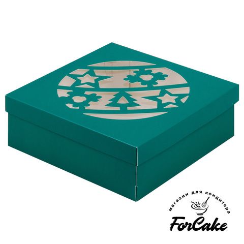 Коробка для зефира, тортов и пирожных с прозрачным окном 