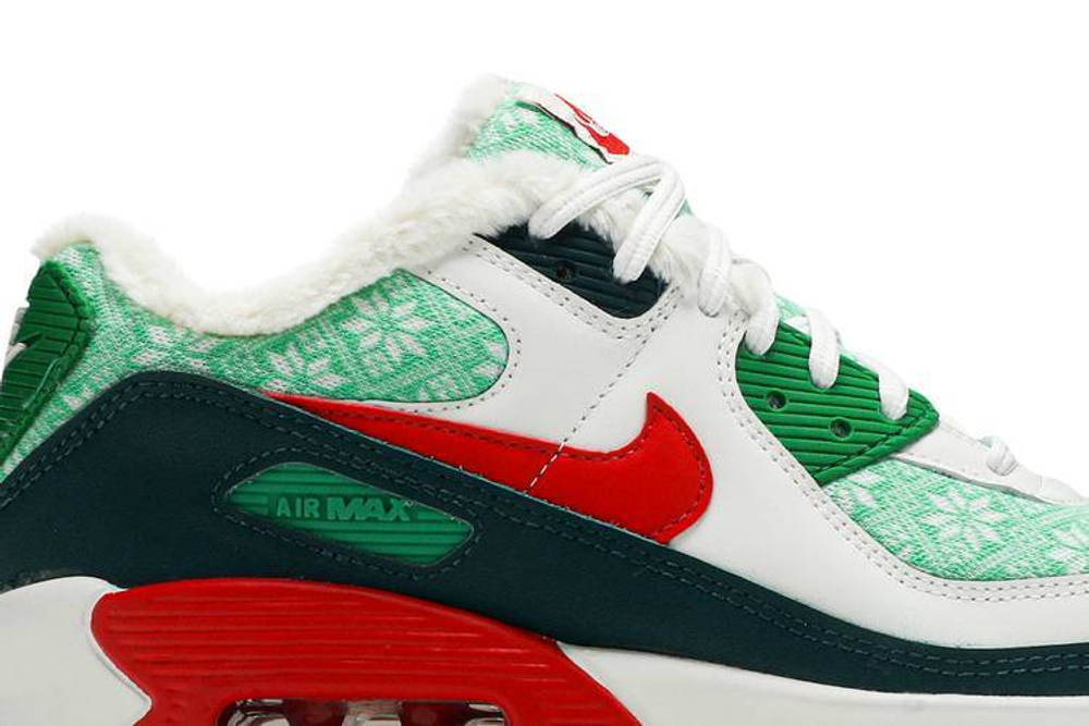 Кроссовки Nike Air Max 90 "Christmas 2020" GS (Подростковая размерная сетка)