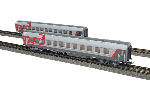 Набор из двух пассажирских вагонов РЖД