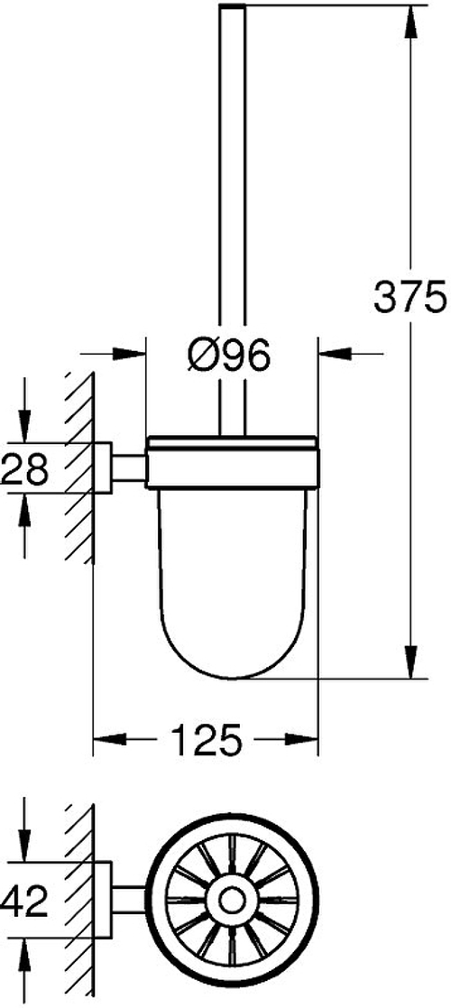 Ершик для унитаза Grohe Essentials Cube 40513001 Хром