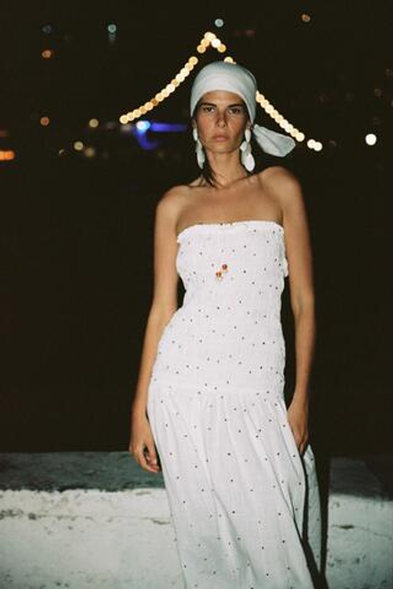 ZARA ПЛАТЬЕ-МИДИ, РАЗНОЦВЕТНЫЙ