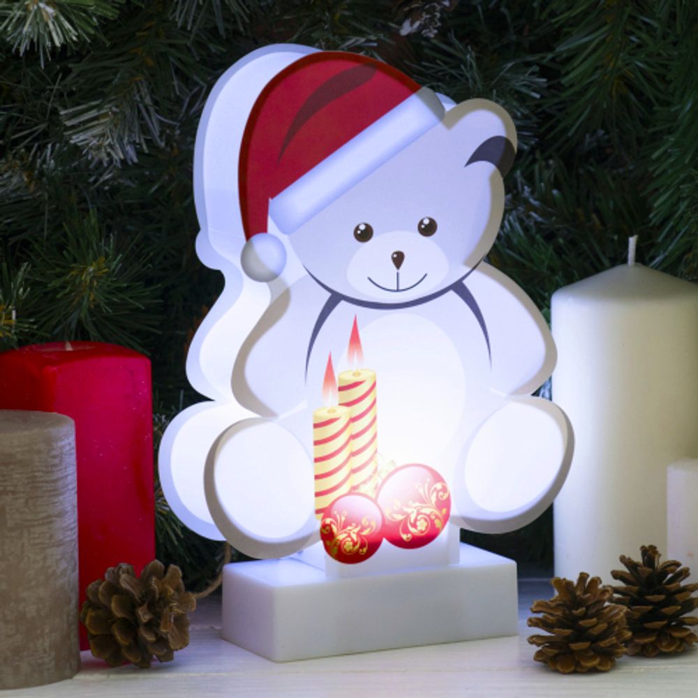 Светодиодная новогодняя фигура ЭРА EGNDS-07 Мишка 1 LED