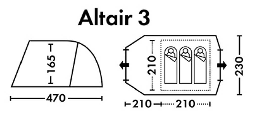 ПАЛАТКА КЕМПИНГОВАЯ FHM ALTAIR 3