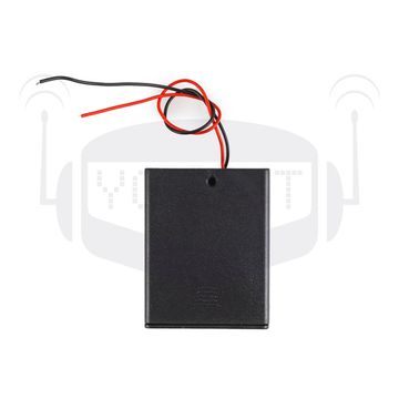 Бокс под батарейки 4 шт ААА закрытый с переключателем on/off