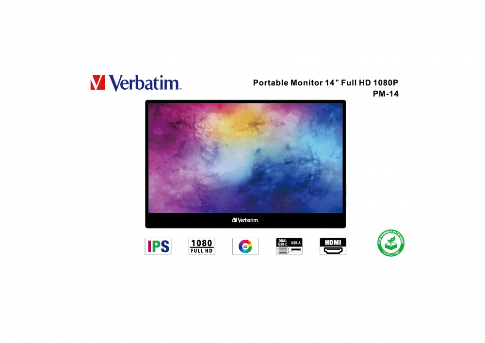 Портативный монитор Verbatim PM-14 Portable Monitor 14" Full HD 1080p