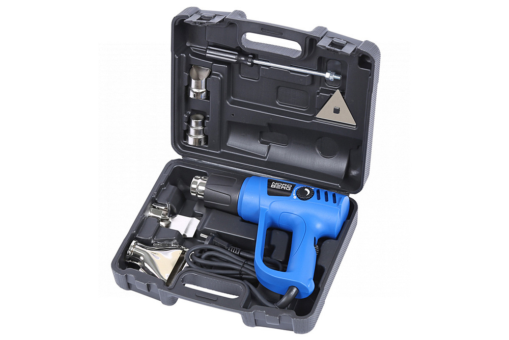 NORDBERG (NE718) Фен, 4 насадки, в кейсе, 50-600 °С, 2000 Вт