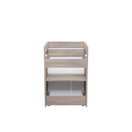 Тумба напольная с дверцами IDDIS Zodiac, 50 см, белая/под дерево, ZOD5ADFi95