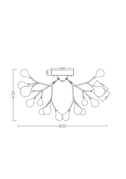 Люстра FR5068CL-27B Иоланда G4x27 Freya fr5068cl-27b
