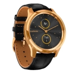 Часы для фитнеса Garmin vivomove Luxe, золотистые черные, 010-02241-22