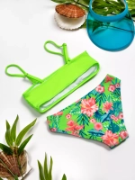 купальник раздельный 3 в 1 кроп топ парео и трусы