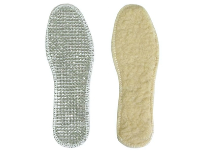 Стельки для обуви овчина иск. с фольгой №3 в ассортименте