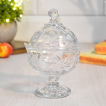 Ваза на ножке с крышкой 170мл 9,5*9,5*14,5см