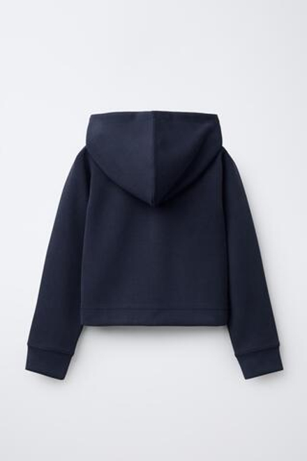 ZARA ХУДИ С РЕЛЬЕФНОЙ НАДПИСЬЮ, СИНИЙ