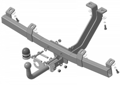 Фаркоп с эл-кой Smart для Chevrolet Niva 2002-2020, Lada Niva Travel 2021-н.в. (оцинкованный шар)(паспорт и сертификат в комплекте) 93001-A.Motodor