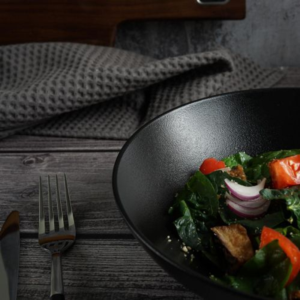 Салатник d=23 cм,фарфор "NOBLE" серия "Fine Plus-Black Sand"