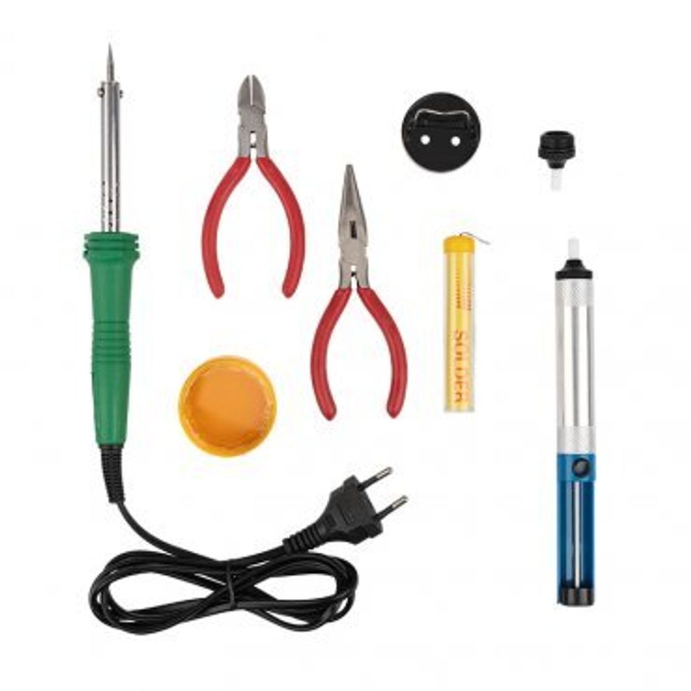 Набор для пайки №13 (паяльник 30Вт, подставка, каниф, припой, бокорезы, тонког)