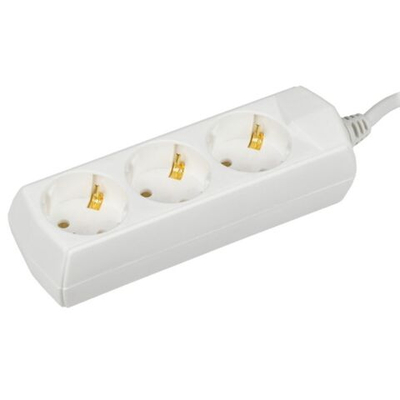 Удлинитель бытовой 3 гн, 7 м, 3х1 мм2, 10 А, IEK, Generica, WYP10-10-03-07-Z-G