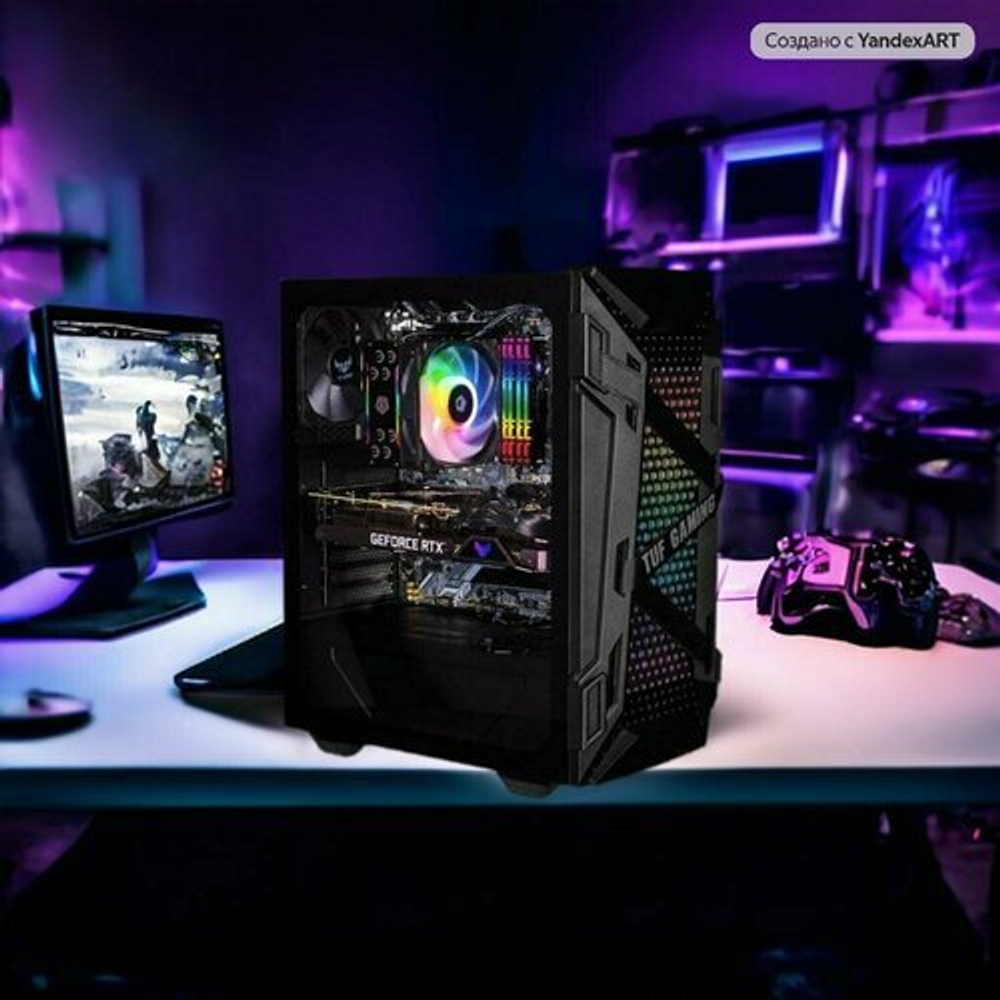 Мощный игровой компьютер (системный блок) ASUS TUF Core 14600KF, 14ядер, 32 ГБ, GeForce RTX4070 , 1500Gb SSD, 800W, Win 11 pro