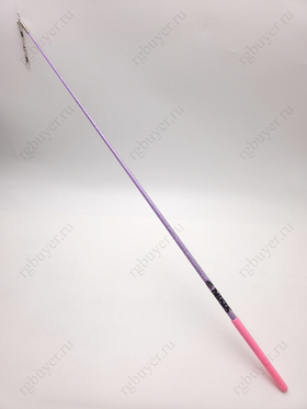 Палочка Sasaki 57 см с блеском фиолетовая с розовой ручкой RRKxР (Lilac x Pink)