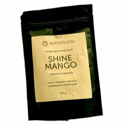 Скраб мерцающий, манго, мандарин, бергамот / Shine mango magical glow MiPASSiON 250 гр