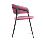 Стул Kelly с подлокотниками, бархат пудровый 15