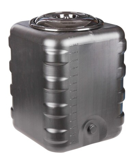 Бак для душа 150л квадратный чёрный М6463