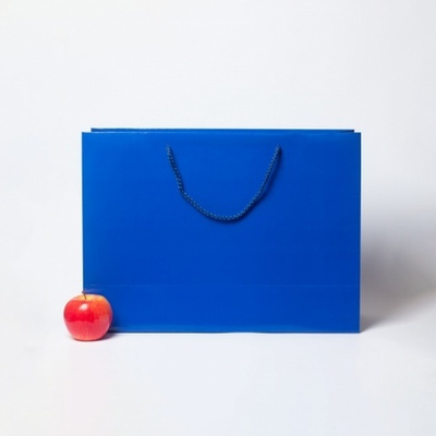 Пакеты бумажные, 47x34x16, синий глянец