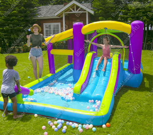 Детский батут для дачи "Водная пушка" 4*2,85*1,8 м