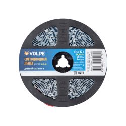 ULS-Q221 5050-60LED-m-10mm-IP20-DC12V-14.4W-m-5M-6500K Гибкая светодиодная лента на самоклеящейся основе. Катушка 5 м. в герметичной упаковке. Дневной свет6500K. ТМ Volpe.