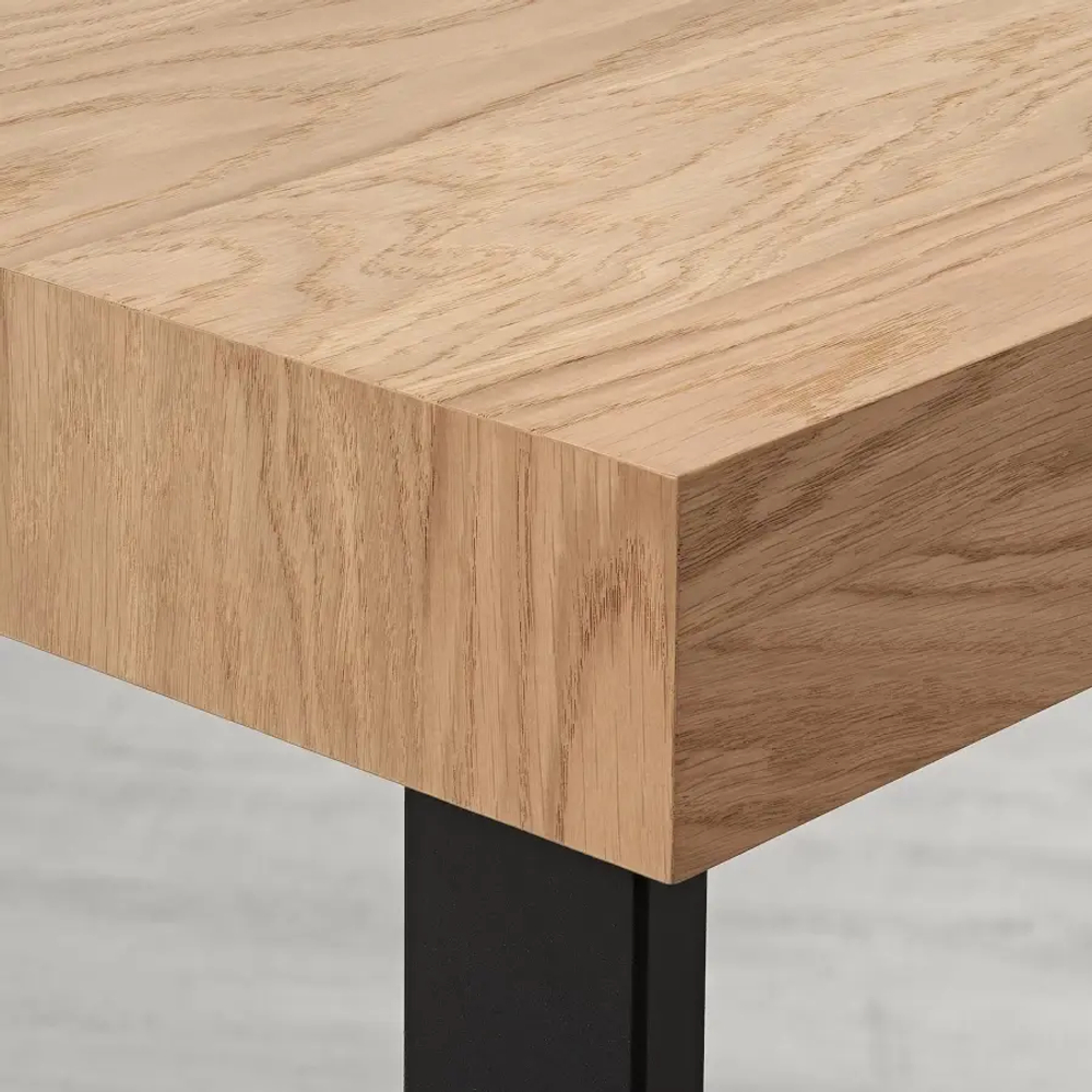 Раздвижной стол - IKEA TARSELE, 150/200х80х77 см, ТАРСЕЛЬ ИКЕА,  дубовый шпон/черный