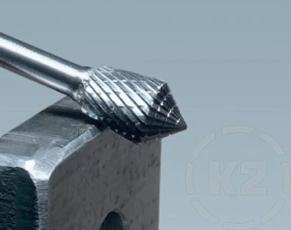 Комбинированная борфреза Karnasch конус 90° + угол