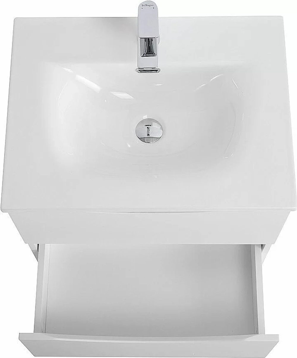 Тумба с раковиной BelBagno MARINO-CER-N-600-2C-SO-BO-P Bianco Opaco