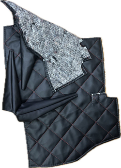 Коврик под рычаги КПП УАЗ 452, 3303 (красная нить ромб)