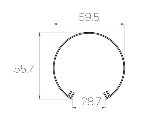 Рассеиватель трубчатый матовый поликарбонат LC-LRM-M60-2