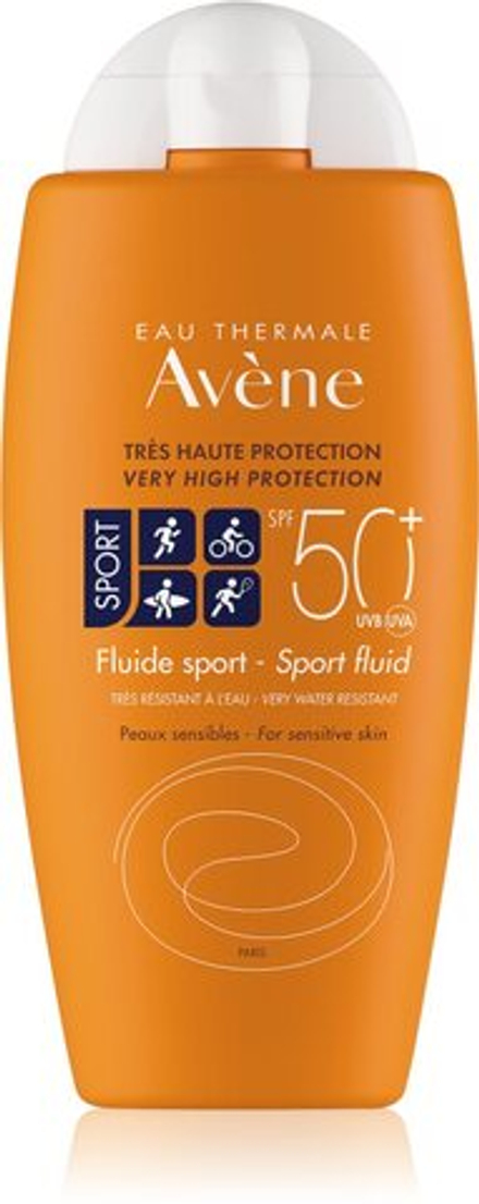 Avene Sun Sensitive - защитная жидкость для спортсменов /  SPF 50+ 100  ml  / GTIN 3282770101362