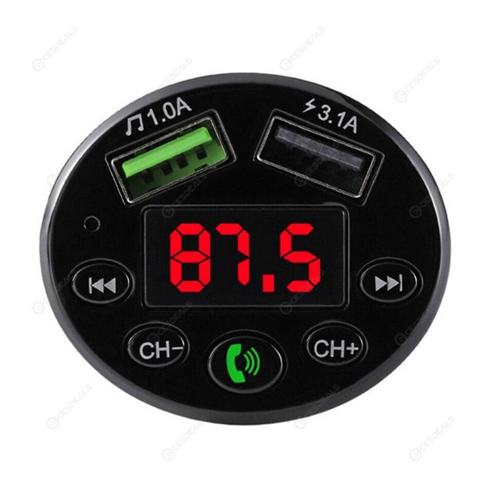 Автомобильный FM-трансмиттер CARE6 Bluetooth (черный)