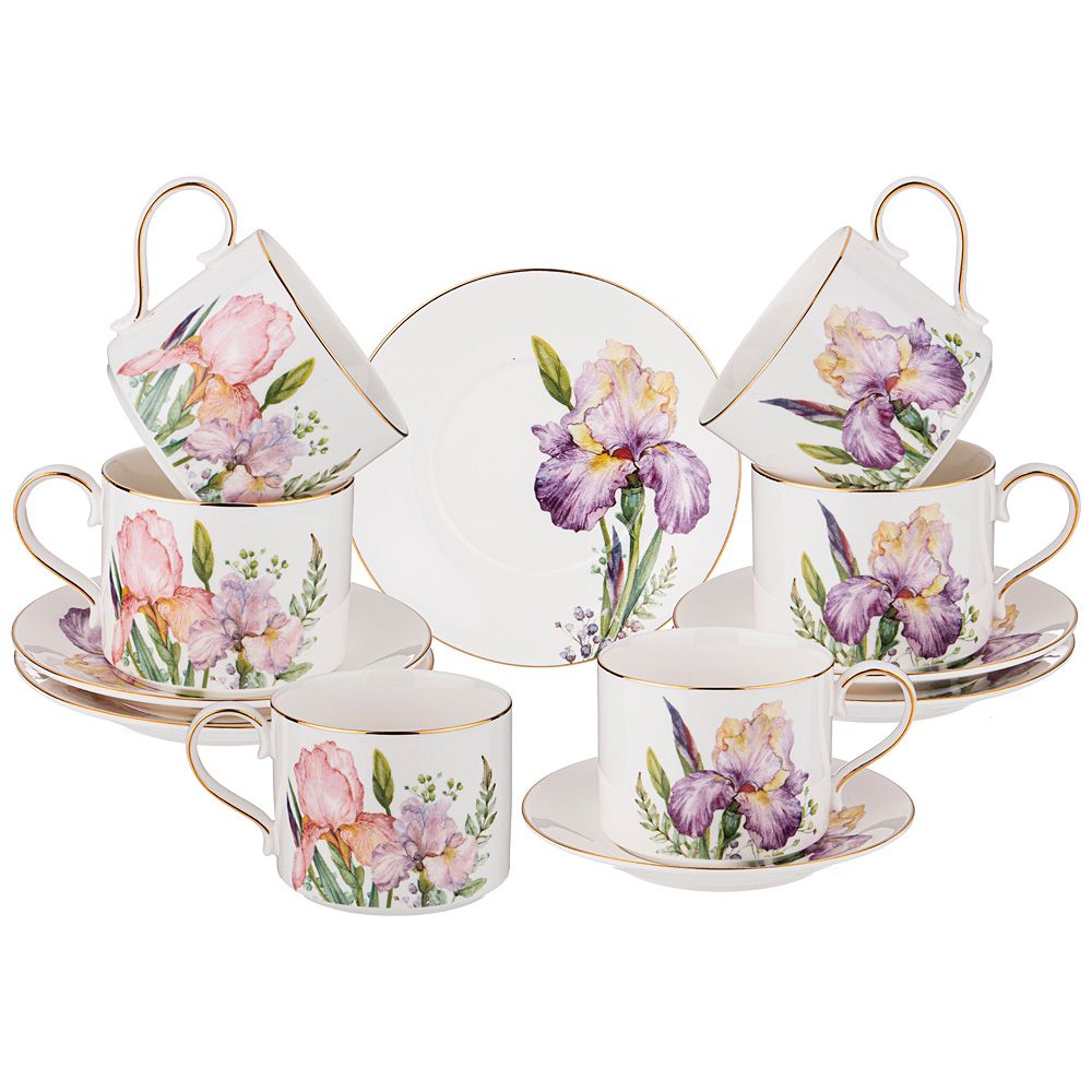 ЧАЙНЫЙ НАБОР LEFARD "IRISES" НА 6 ПЕР. 12 ПР. 300 МЛ (КОР=4НАБ.)