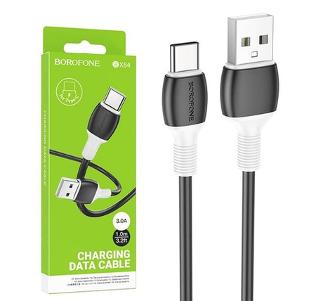 Кабель USB - TypeC BOROFONE BX84 (черный) 1м