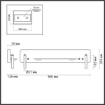 5683/17WL LEDIO LN23 057 чёрный Настенный светильник LED 17W 3000K 950Лм 220V COSI