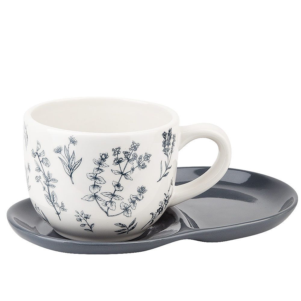 Набор для завтрака: чашка и блюдце " " 23*15*10,5см. v=500мл. (керамика)