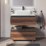 Мебель для ванной со столешницей и накладной раковиной Cezares SLIDER 80 Орех дымчатый SLIDER-800-1C-SO-NA-P