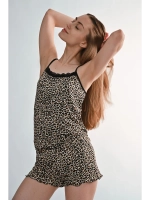 Пижама с шортами и топом, костюм домашний