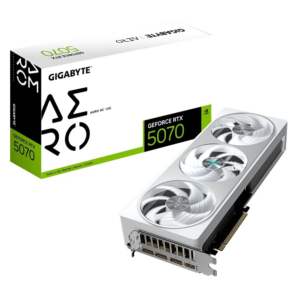 Видеокарта PCI-E GIGABYTE GeForce RTX 5070 AERO OC (GV-N5070AERO OC-12GD)