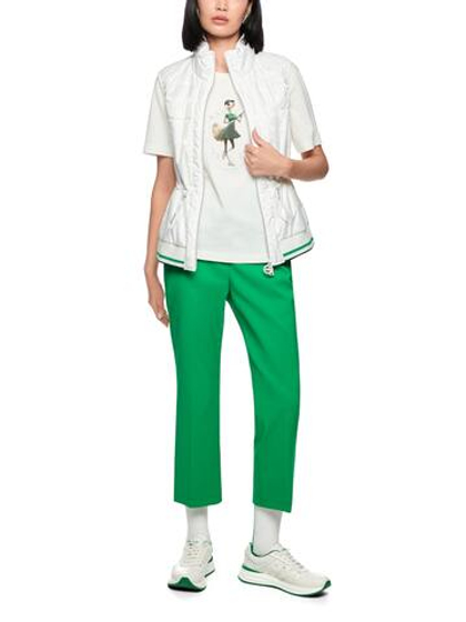 Marc Cain Жилет с принтом и кулиской на талии