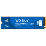 Твердотельный накопитель SSD 4TB Western Digital Blue, NVMe, M.2 2280, PCI-E 4x4 (R5500/W5000 MB/s), TBW1200