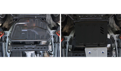 Защита КПП АвтоБроня для Mitsubishi Pajero III (V - все) 1999-2006/Mitsubishi Pajero IV (V - 3.0; 3.2D (188/200 л.с.); 3.8) 2006-2020 (устанавл-ся совместно с 111.04003.2), штампованная, сталь 1.8 мм, с крепежом, 111.04044.1