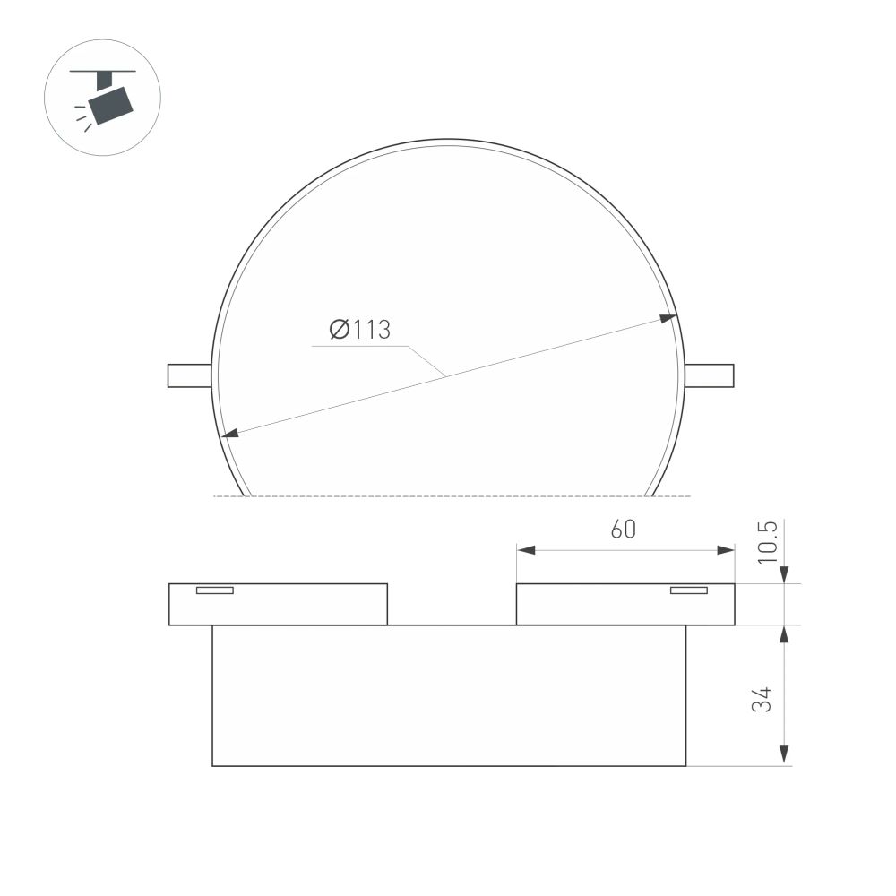 Светильник MAG-MICROCOSM-RONDO-R113-12W Day4000 (BK, 100 deg, 24V) (Arlight, IP20 Металл, 3 года) 043264