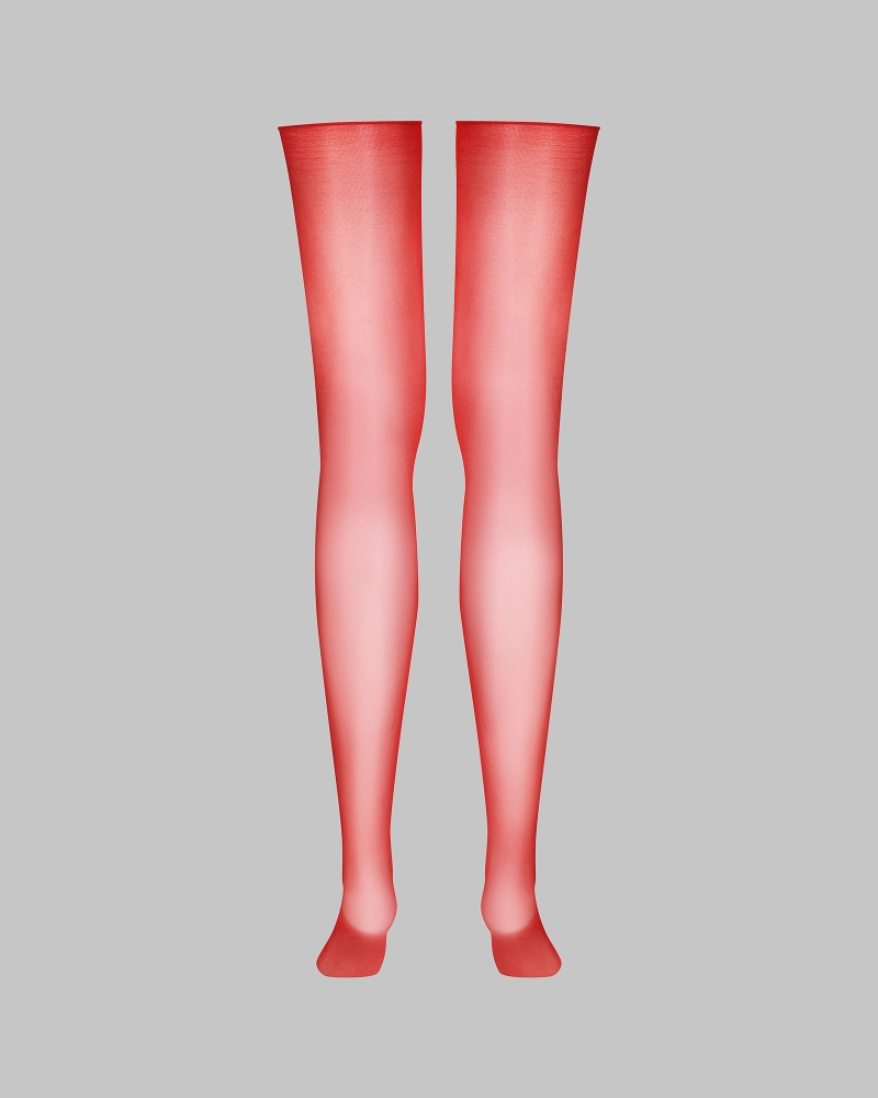 чулки Bas glace - rouge красные