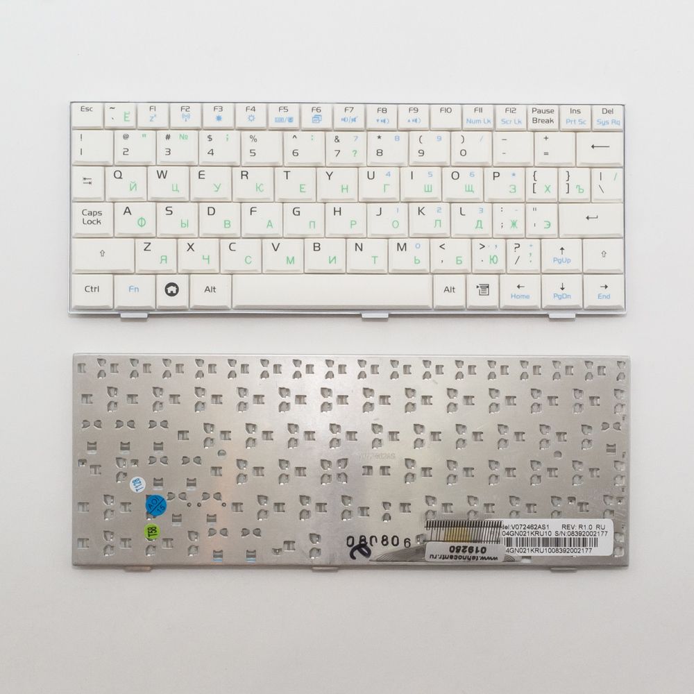 Клавиатура для ноутбука Asus Eee PC 700, 701, 900, 901 Series White Цвет Белый