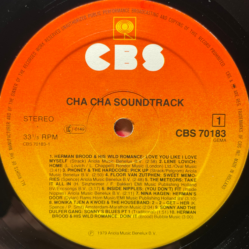 Cha Cha - Herman Brood, Nina Hagen And Lene Lovich - The Soundtrack (Голландия 1980г.)